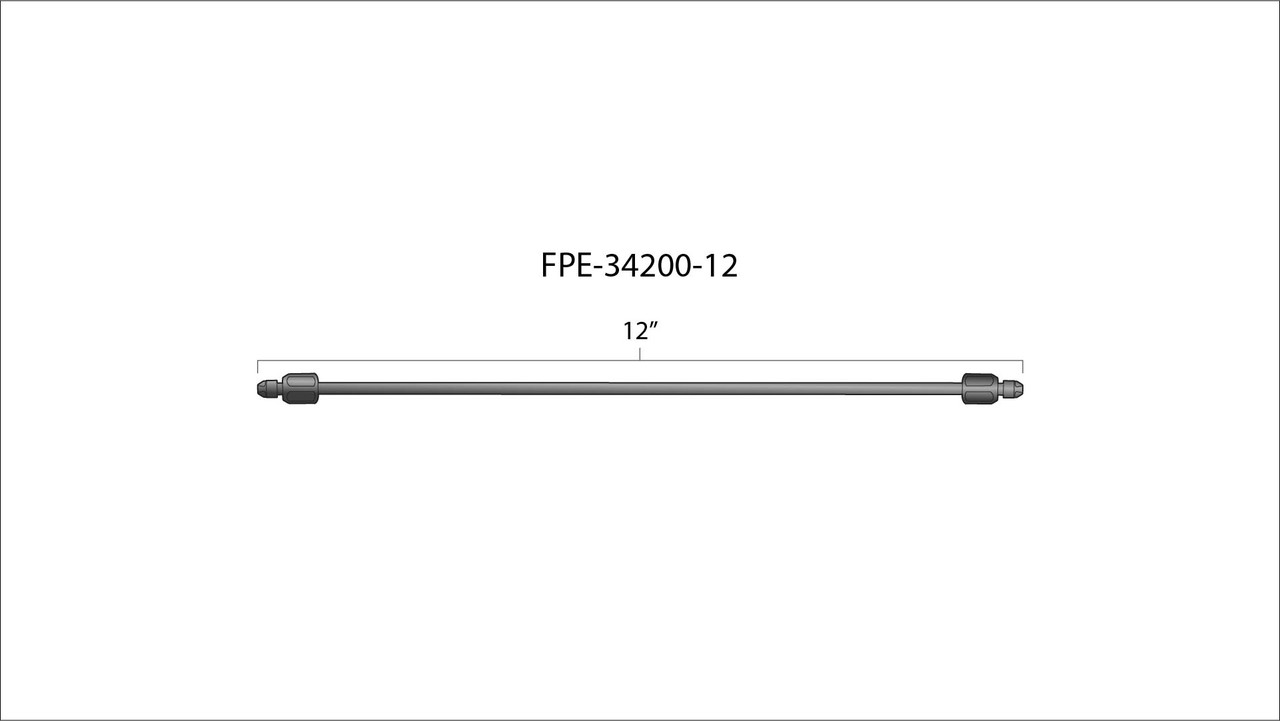 FLEECE FPE-34200-12 12 INCH HIGH PRESSURE FUEL LINE 8MM X 3.5MM LINE M14 X 1.5 NUTS