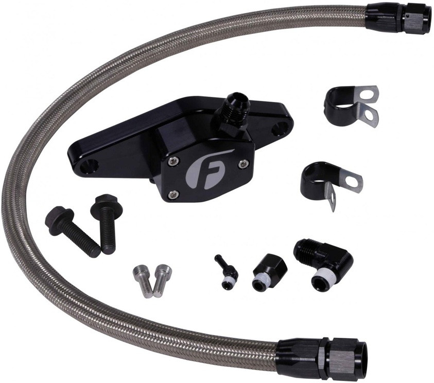 FLEECE FPE-CLNTBYPS-CUMMINS-12V-SS CUMMINS COOLANT BYPASS KIT 12V 94-98 WITH STAINLESS STEEL BRAIDED LINE