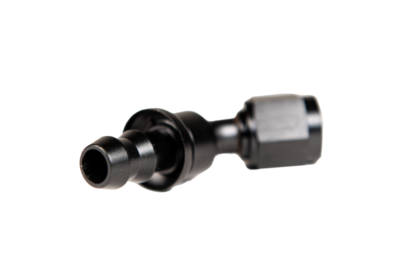 FLEECE FPE-PL-45-08 -8 45 DEGREE TO HOSE BARB BLACK