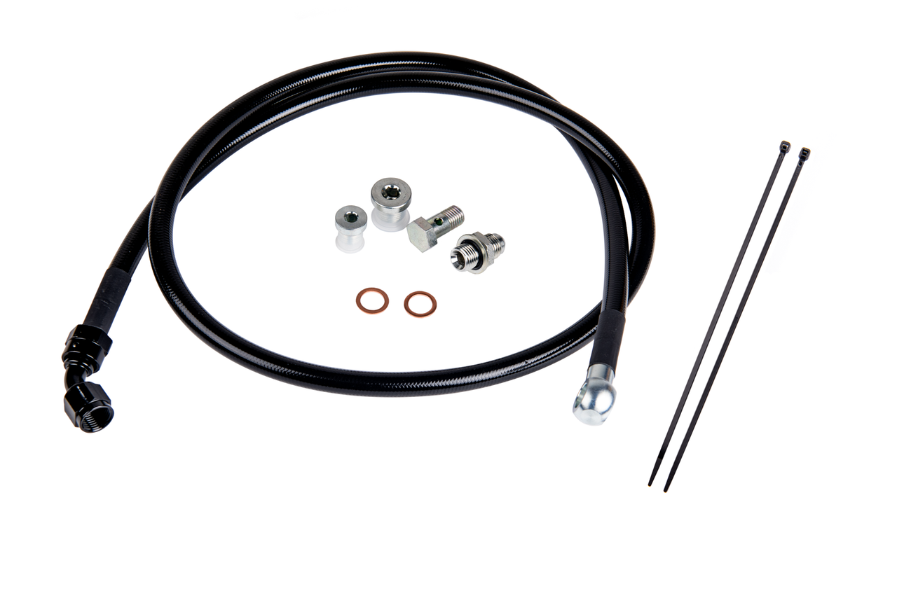 FLEECE FPE-DTFL-0116 REMOTE TURBO OIL FEED LINE KIT FOR 6.6L DURAMAX TURBOCHARGERS 2001-2016 GM 2500/3500