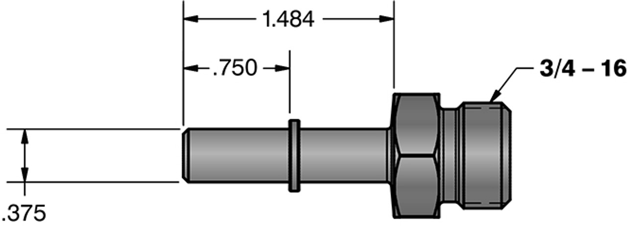 FLEECE FPE-34551-A 3/8 INCH QUICK CONNECT TO 3/4 INCH-16 O-RING (-8 AN)