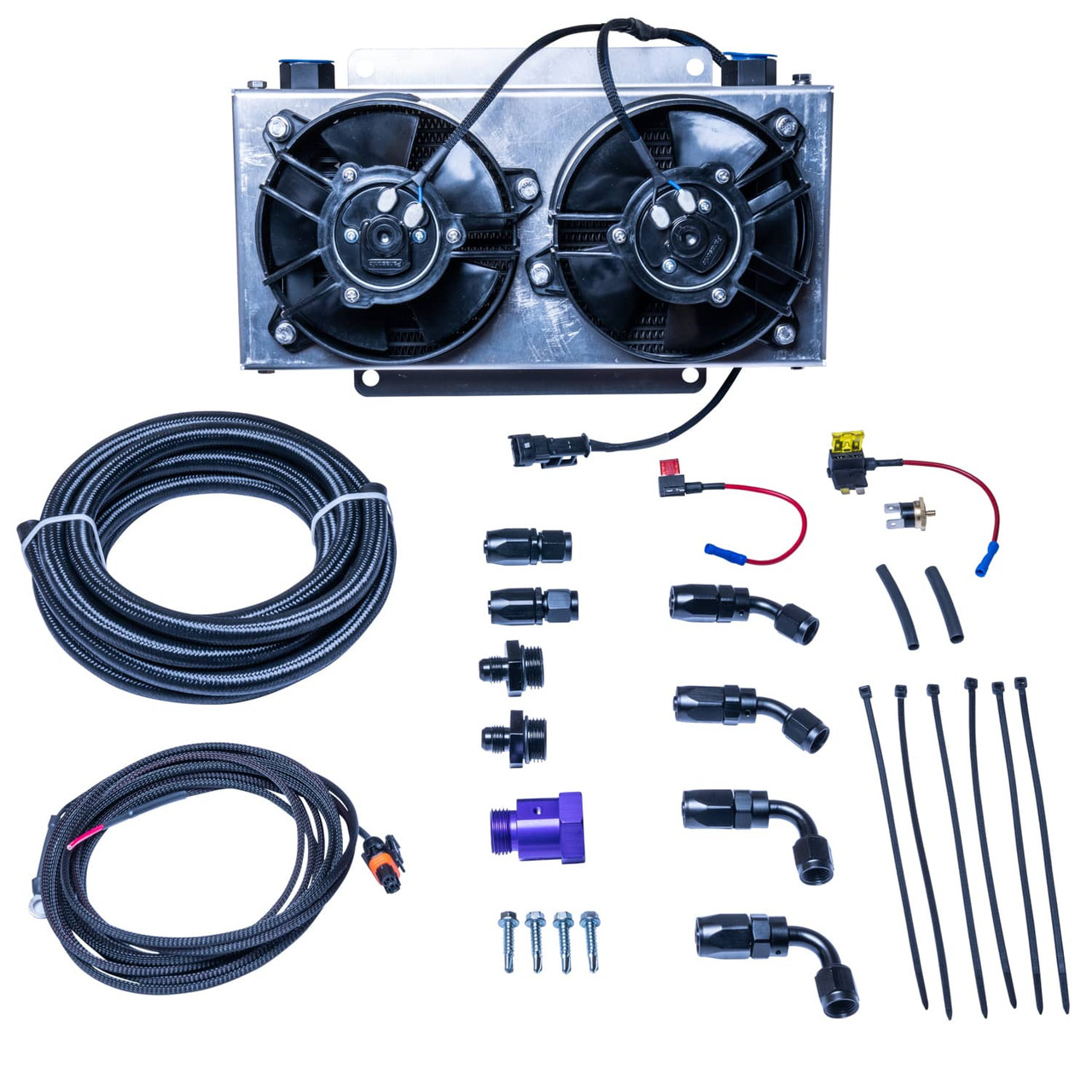 ATS 310-903-3000 UNIVERSAL TRANSMISSION COOLER KIT, 19 ROW W/ DUAL FAN 3/8 INCH LINES