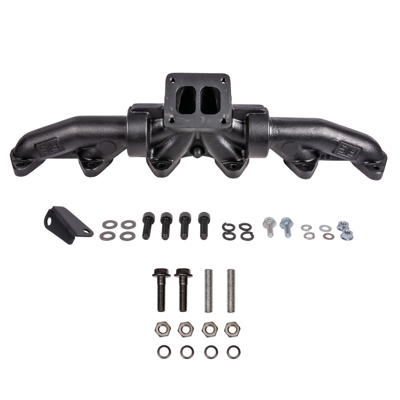 ATS 204-911-2164 PULSE FLOW EXHAUST MANIFOLD KIT FITS 94-EARLY 1998 5.9L CUMMINS 3-PC T4 WITH TURBO FLANGE HARDWARE ATS