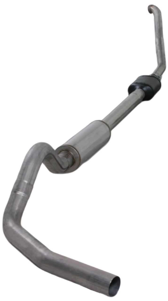 DIAMOND EYE K4306S TURBO BACK EXHAUST 94–97.5 F250/F350 4 INCH SINGLE IN/SINGLE OUT PASS WITH MUFFLER STAINLESS