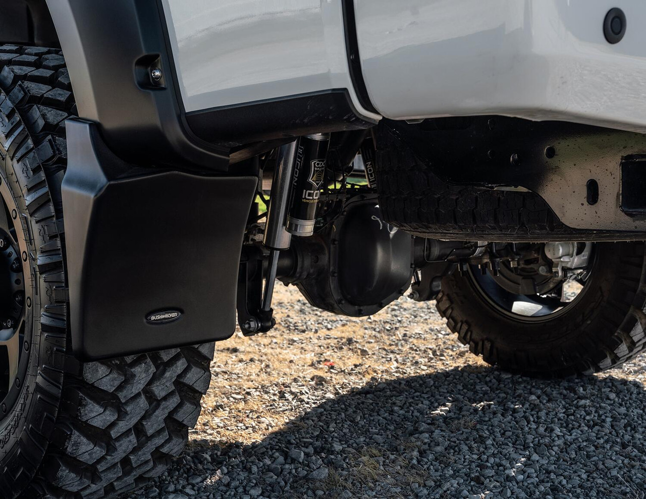 BUSHWACKER MUD-50054 TRAIL ARMOR MUD FLAPS FOR 19-23 RAM 1500 WILL NOT FIT REBEL AND TRX MODELS