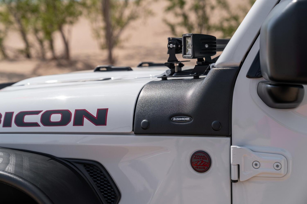 BUSHWACKER 76129 TRAIL ARMOR COWL GUARD FOR 2018-2022 JEEP WRANGLER JL, 2-DOOR AND 4-DOOR