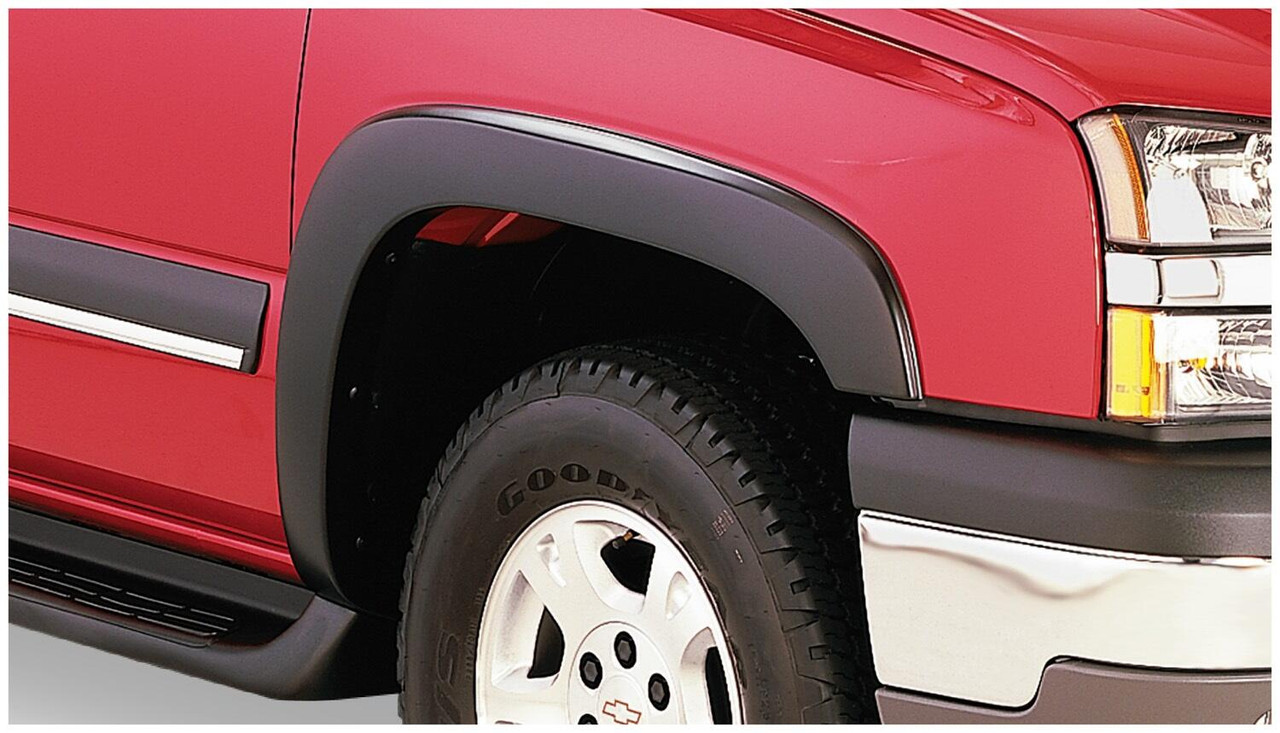 BUSHWACKER 40936-02 BLACK OE STYLE SMOOTH FINISH 4-PIECE FENDER FLARE SET FOR 2007-2014 CHEVROLET TAHOE (EXCLUDES LTZ)