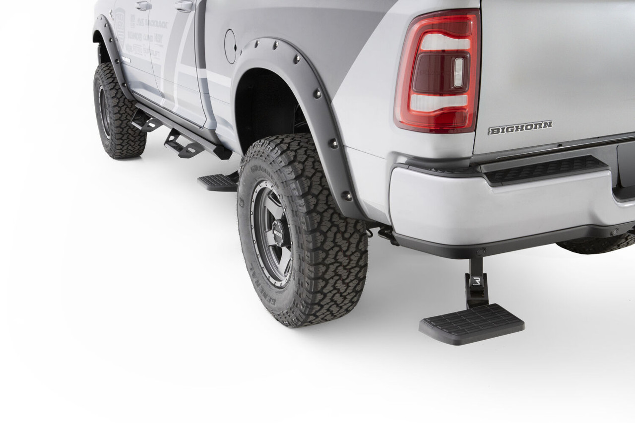 AMP RESEARCH 75322-01A BEDSTEP RETRACTABLE BUMPER STEP FOR 2019-2024 RAM 1500