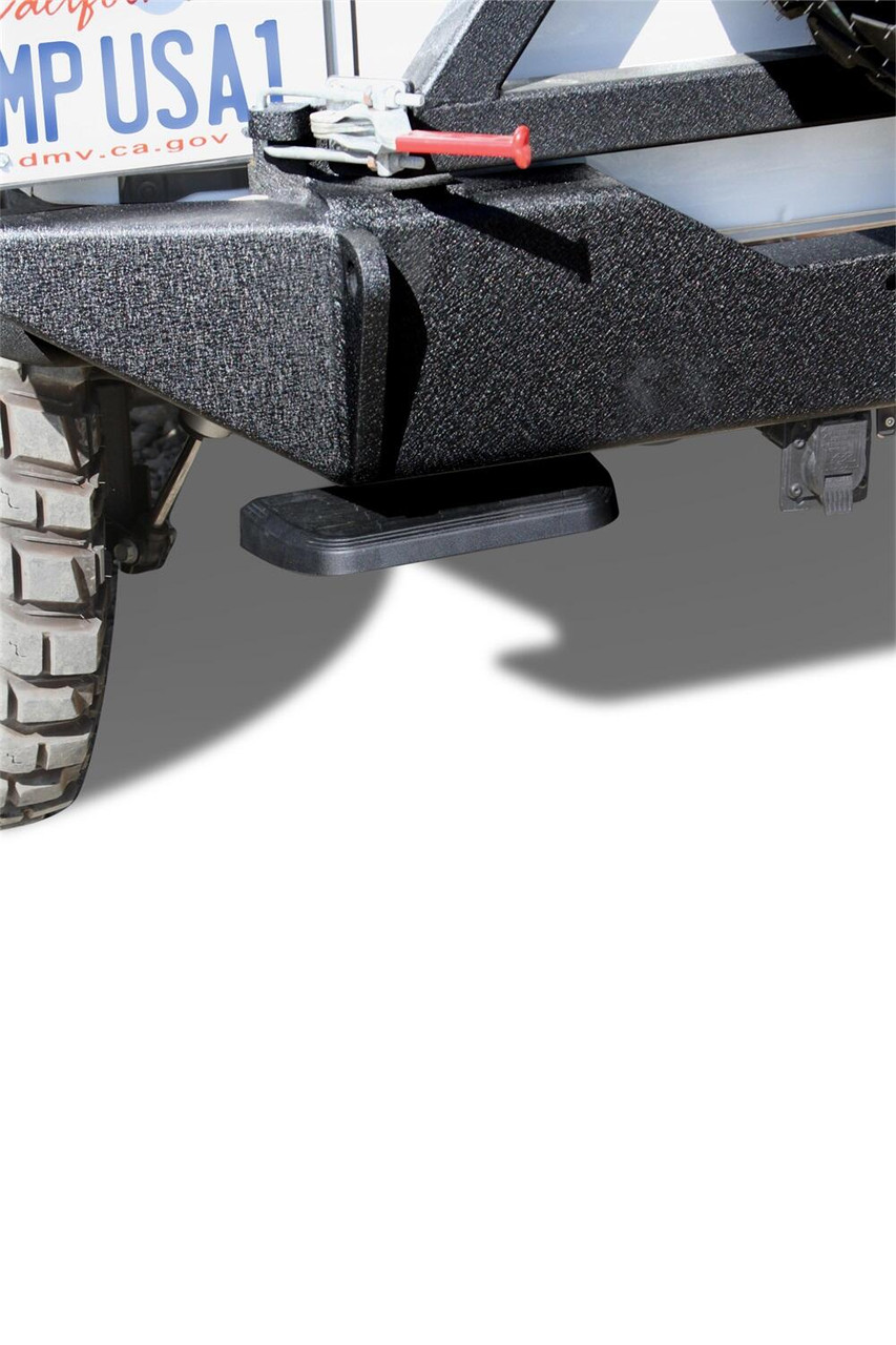 AMP RESEARCH 75311-01A BEDSTEP RETRACTABLE BUMPER STEP FOR 2007-2018 JEEP WRANGLER JK 2-DOOR (COMPATIBLE WITH SOME FACTORY AND AFTERMARKET BUMPERS)