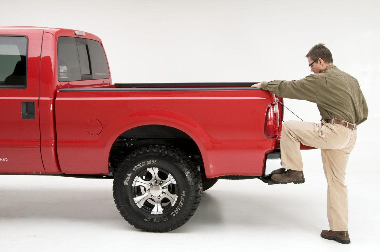 AMP RESEARCH 75303-01A BEDSTEP RETRACTABLE BUMPER STEP FOR 1999-2016 FORD F-250/F-350/F-450