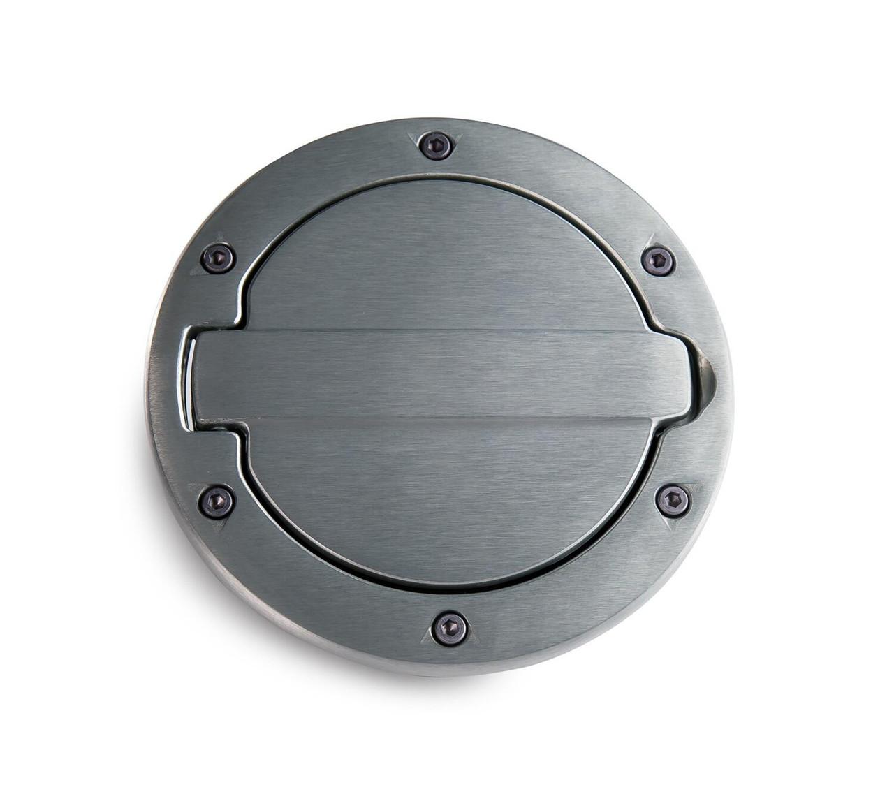 AMP RESEARCH 73000-00A BRUSHED ALUMINUM FUEL DOOR FOR 2007-2018 JEEP WRANGLER JK/JK UNLIMITED 2-DOOR/4-DOOR