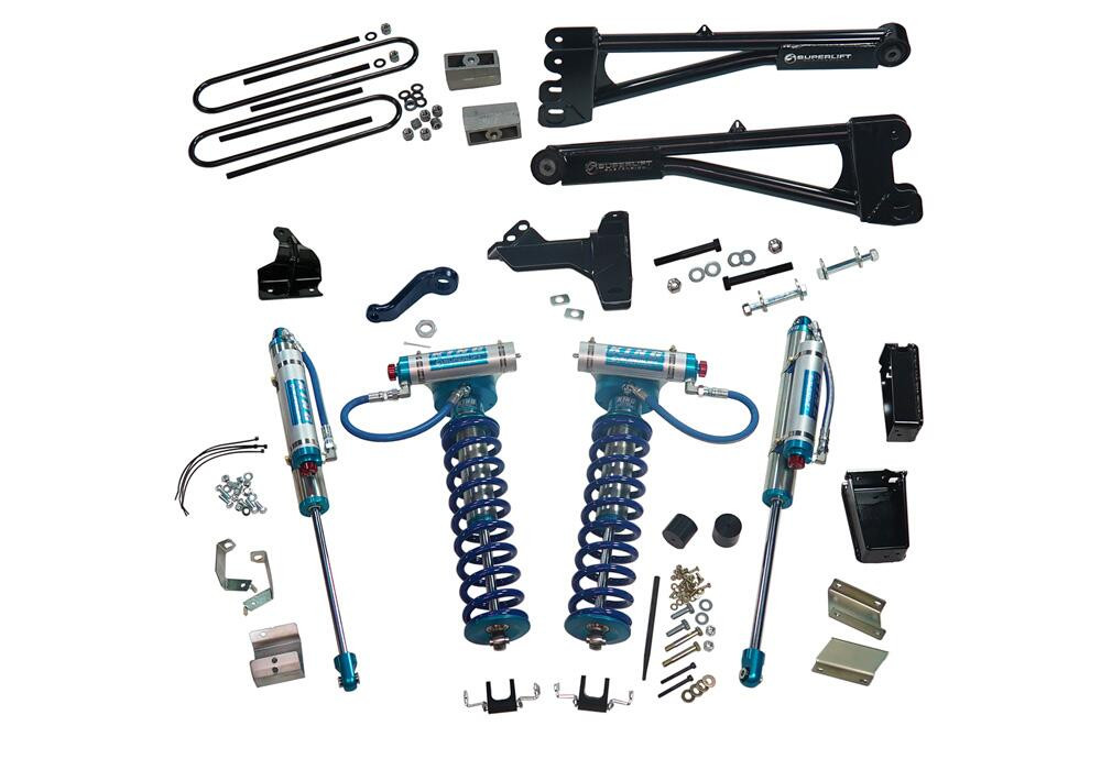 SUPERLIFT K989KG 6 INCH LIFT KIT 2011-2016 FORD F-250 AND F-350 SUPER DUTY 4WD WITH REPLACEMENT RADIUS ARMS, KING COILOVERS AND KING REAR SHOCKS