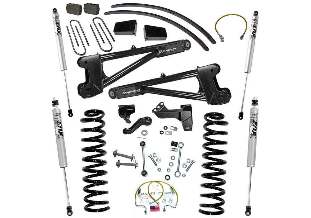 SUPERLIFT K985F 8 INCH LIFT KIT 2008-2010 FORD F-250/350 4WD DIESEL ENGINE WITH REPLACEMENT RADIUS ARMS WITH FOX 2.0 SERIES SHOCKS