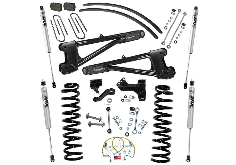 SUPERLIFT K983F 6 INCH LIFT KIT 2008-2010 FORD F-250/350 4WD DIESEL ENGINE WITH REPLACEMENT RADIUS ARMS WITH FOX 2.0 SERIES SHOCKS