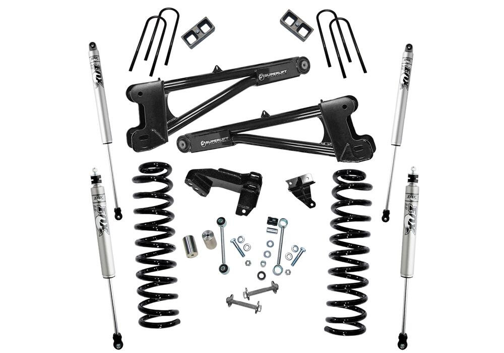 SUPERLIFT K981F 4 INCH LIFT KIT 2008-2010 FORD F-250/350 4WD DIESEL ENGINE WITH REPLACEMENT RADIUS ARMS WITH FOX 2.0 SERIES SHOCKS