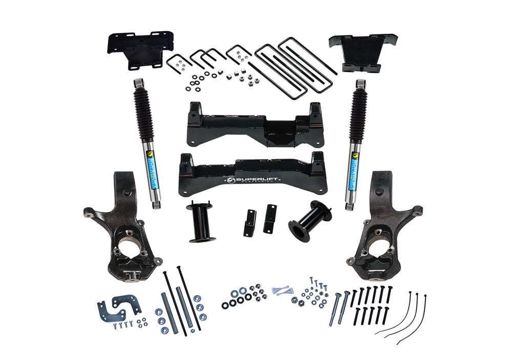 SUPERLIFT K894B 8 INCH LIFT KIT 2007-2016 CHEVY SILVERADO AND GMC SIERRA 2WD WITH CAST STEEL CONTROL ARMS WITH BILSTEIN REAR SHOCKS