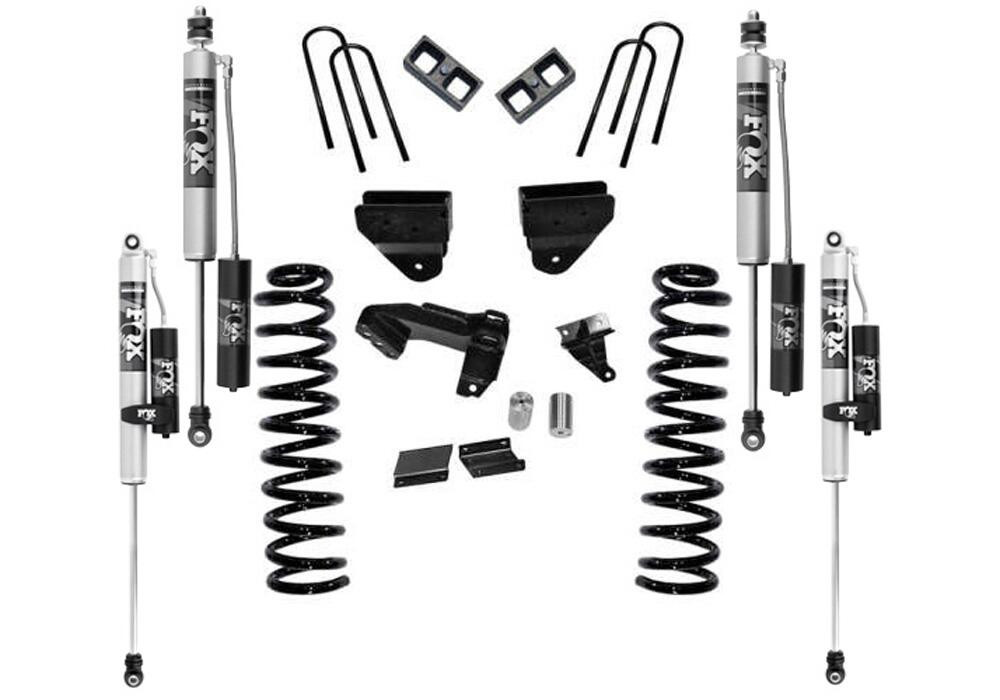 SUPERLIFT K876FX 4 INCH LIFT KIT 2011-2016 FORD F-250/350 4WD DIESEL ENGINE WITHOUT 4-LINK CONVERSION WITHOUT REPLACEMENT RADIUS ARMS WITH FOX 2.0 RESERVOIR SHOCKS