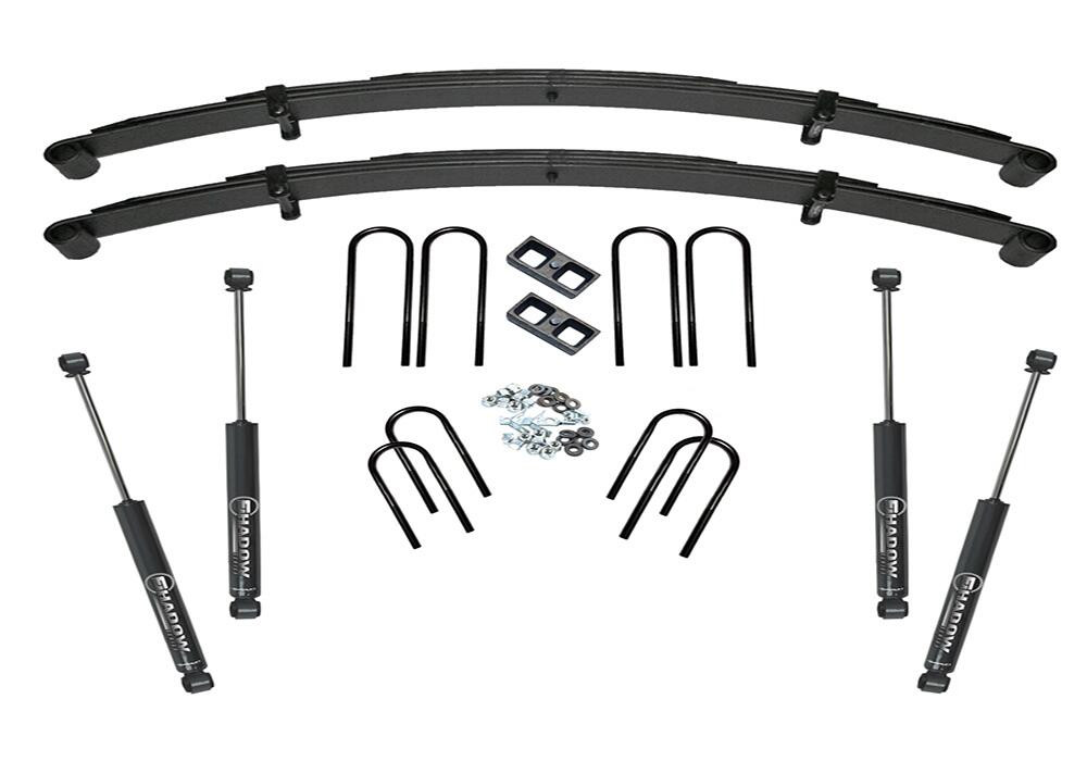 SUPERLIFT K448 4 INCH LIFT KIT 1973-1991 CHEVY OR GMC SUBURBAN 3/4 TON SOLID AXLE 4WD ONLY REAR BLOCK KIT WITH SHOCKS