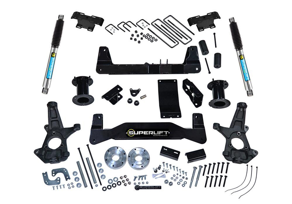 SUPERLIFT K160B 6.5 INCH LIFT KIT 2014-2016 CHEVY SILVERADO AND GMC SIERRA 1500 4WD WITH CAST STEEL CONTROL ARMS WITH BILSTEIN REAR SHOCKS