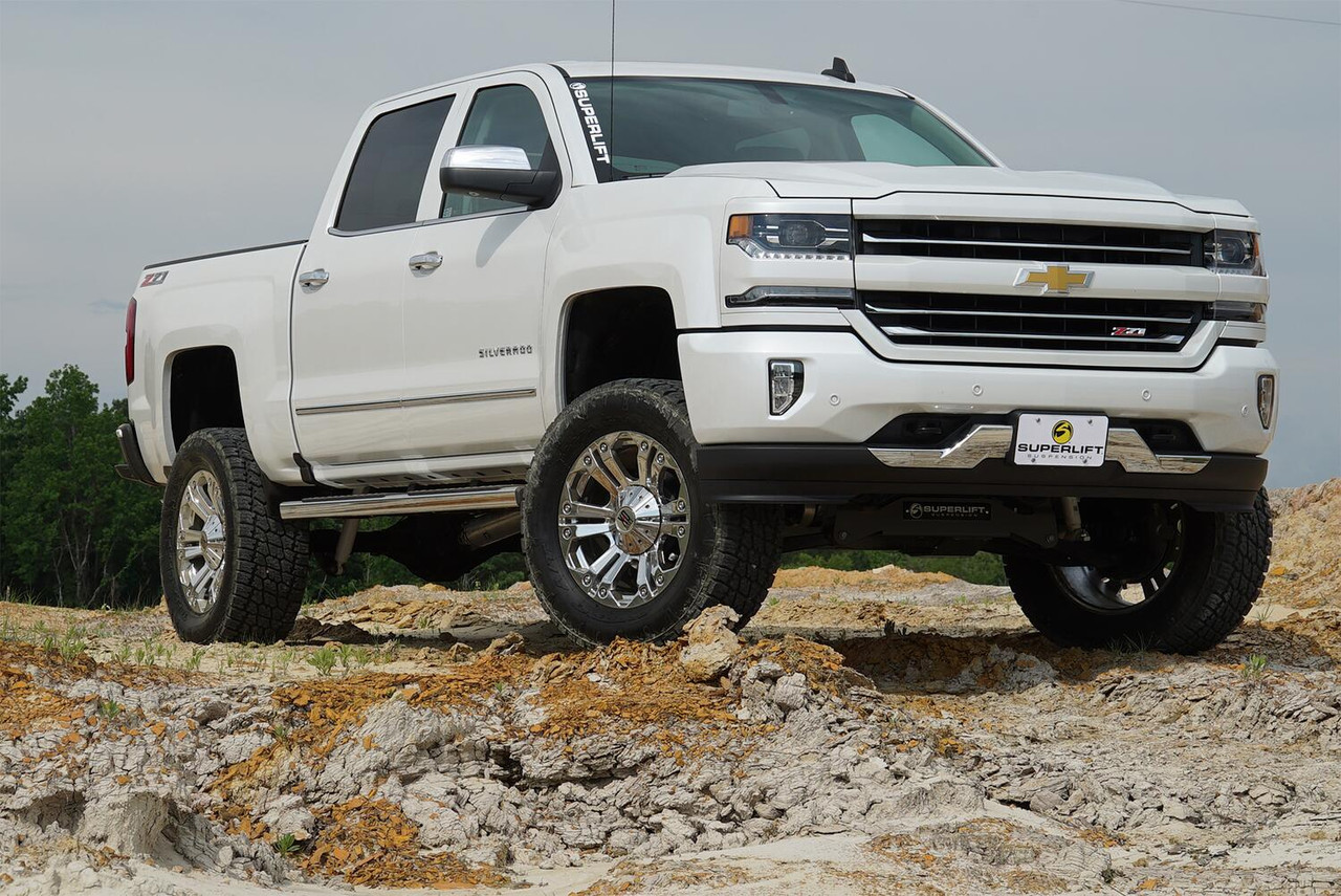 SUPERLIFT K160 6.5 INCH LIFT KIT 2014-2016 CHEVY SILVERADO AND GMC SIERRA 1500 4WD WITH CAST STEEL CONTROL ARMS WITH REAR SHOCKS