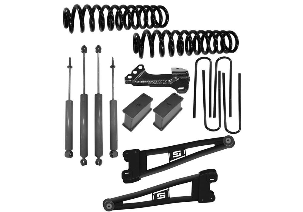 SUPERLIFT K1058 2 INCH COIL SPRING LIFT KIT 2023-2025 FORD F-250/F-350 4WD WITH RADIUS ARMS AND SHOCKS WILL NOT WORK WITH AUTO LEVELING HEADLIGHT FUNCTION