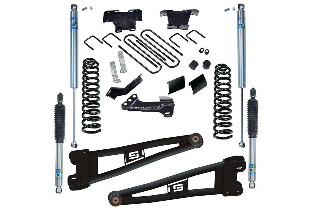 SUPERLIFT K1030B 4 INCH RADIUS ARM LIFT KIT 2023-2025 FORD F-250/F-350 4WD DIESEL ENGINE WITH BILSTEIN SHOCKS WILL NOT WORK WITH AUTO LEVELING HEADLIGHT FUNCTION