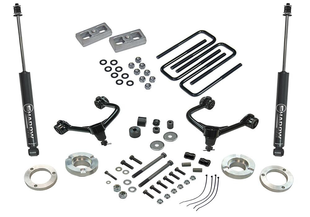 SUPERLIFT K1012 3 INCH LIFT KIT WITH SHADOW SHOCKS 2005-2023 TOYOTA TACOMA (WILL NOT FIT TRD PRO MODELS)(WILL NOT FIT 2WD WITH 5-LUG WHEELS)