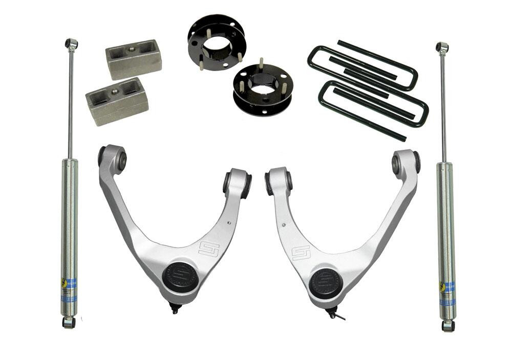 SUPERLIFT 3800B 3.5 INCH LIFT KIT 2014-2018 CHEVY SILVERADO AND GMC SIERRA 2WD WITH ALUMINUM OR STAMP STEEL CONTROL ARMS WITH BILSTEIN REAR SHOCKS