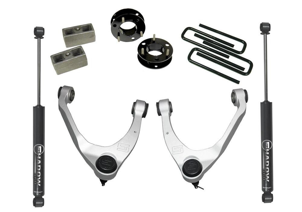 SUPERLIFT 3800 3.5 INCH LIFT KIT 2014-2018 CHEVY SILVERADO AND GMC SIERRA 2WD WITH ALUMINUM OR STAMP STEEL CONTROL ARMS WITH REAR SHOCKS