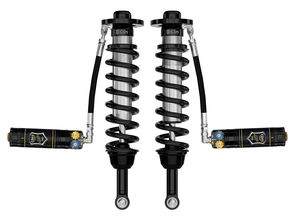 ICON 91825X 2021-2024 FORD F-150 4WD 2.75-3.5 INCH LIFT FRONT V.S. 2.5 SERIES COILOVER KIT REMOTE RESERVOIR W/ CDXS PAIR