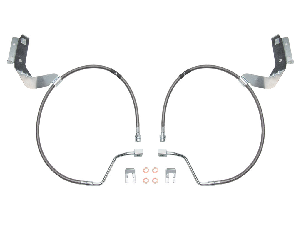 ICON 61110 2017-2025 FORD F-250/F-350 SUPER DUTY FRONT 4.5 INCH-7 INCH LIFT EXTENDED STAINLESS BRAKE LINE KIT