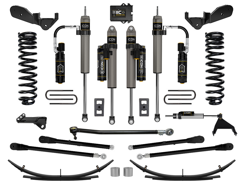 ICON K65919L 2023-2025 FORD F-250/F-350 SUPER DUTY 4WD GAS 2.5 INCH LIFT STAGE 6 SUSPENSION SYSTEM W/ 4-LINK AND EXPANSION PACKS