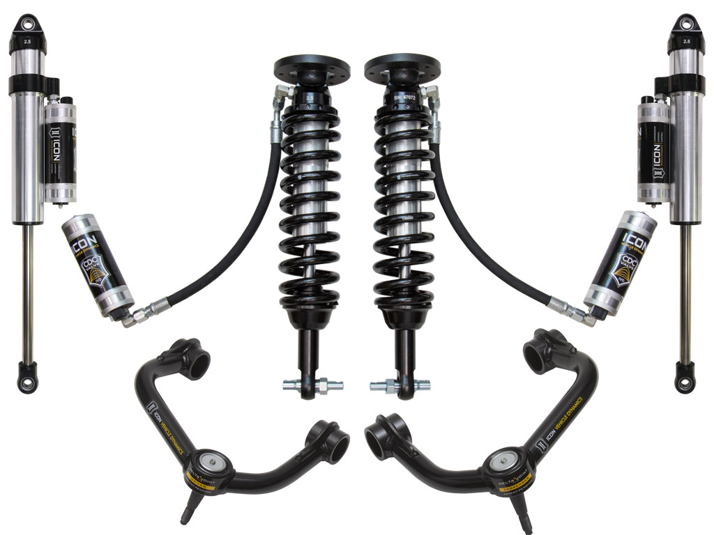 ICON K93085T 2015-2020 FORD F150 4WD 2-2.63 INCH STAGE 5 SUSPENSION SYSTEM W TUBULAR UCA