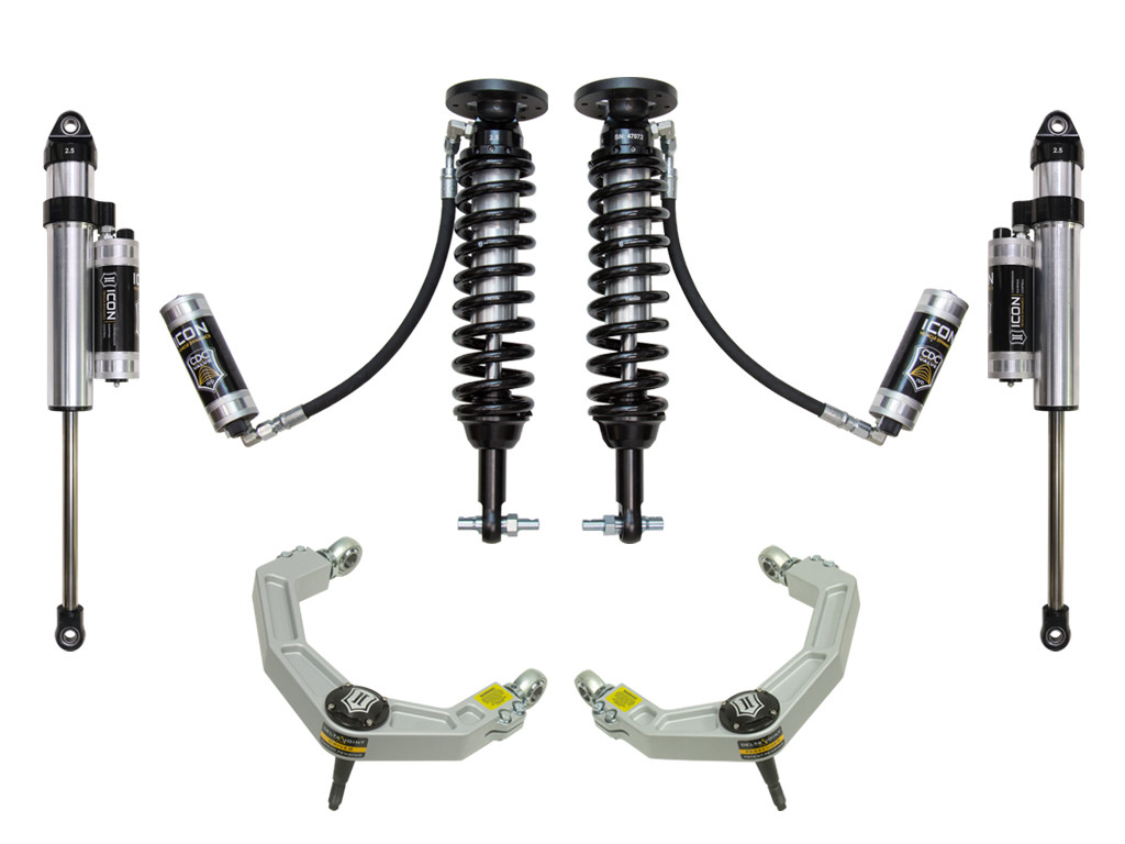 ICON K93065 2014 FORD F150 4WD 1.75-2.63 INCH STAGE 5 SUSPENSION SYSTEM W BILLET UCA