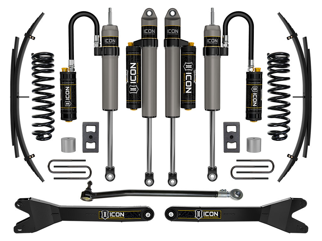 ICON K65898RL 2023-2025 FORD F-250/F-350 SUPER DUTY 4WD GAS 2.5 INCH LIFT STAGE 4 SUSPENSION SYSTEM W/ RADIUS ARMS AND EXPANSION PACKS