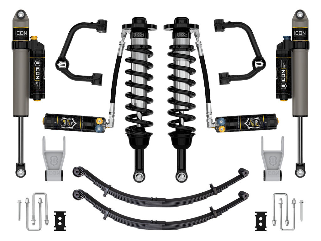 ICON K93164TLD 2021-2024 FORD F-150 TREMOR 2.5-3 INCH LIFT STAGE 4 SUSPENSION SYSTEM TUBULAR CDXS W/ LEAF PACKS