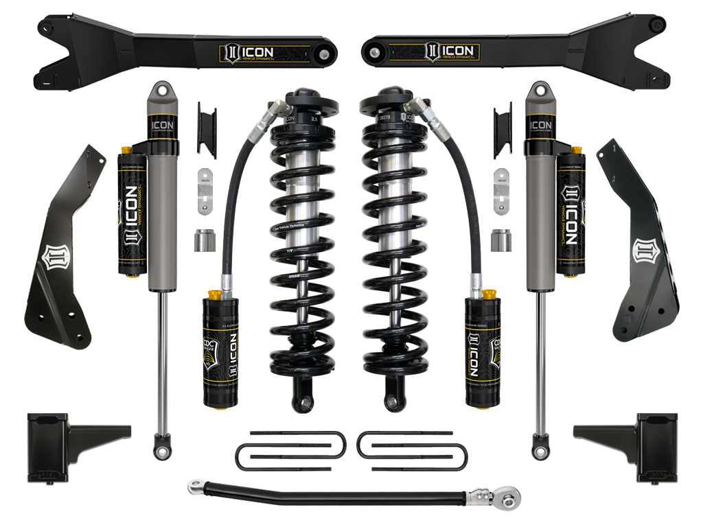 ICON K63134R 11-16 FORD F250/F350 4-5.5 INCH STAGE 4 COILOVER CONVERSION SYSTEM W RADIUS ARM