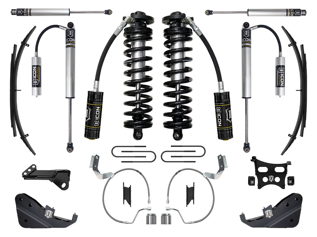 ICON K63172L 2023-2025 FORD F-250/F-350 SUPER DUTY 4WD 4-5.5 INCH LIFT STAGE 2 COILOVER CONVERSION SYSTEM W/ EXPANSION PACKS