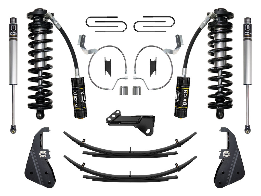 ICON K63171L 2023-2025 FORD F-250/F-350 SUPER DUTY 4WD 4-5.5 INCH LIFT STAGE 1 COILOVER CONVERSION SYSTEM W/ EXPANSION PACKS
