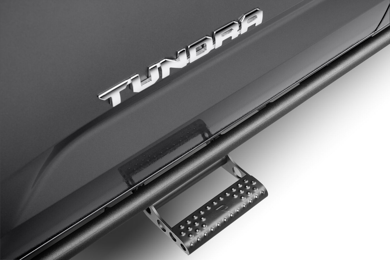 N-FAB T224RKRCCS4 RKR STEP SYSTEM CAB LENGTH (2 STEP MOUNTS/2 STEPS PER SIDE) 1.75 INCH RAILS 2022-2025 TOYOTA TUNDRA CREWMAX TEXTURED BLACK