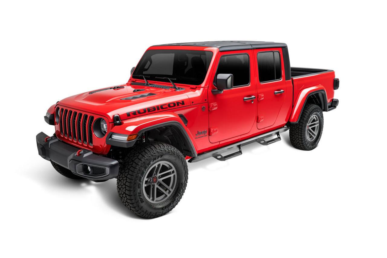 N-FAB PRJ1980T-TX PREDATOR PRO FULL LENGTH (2 STEPS PER SIDE) 2020-2025 JEEP GLADIATOR JT 4-DOOR TEXTURED BLACK