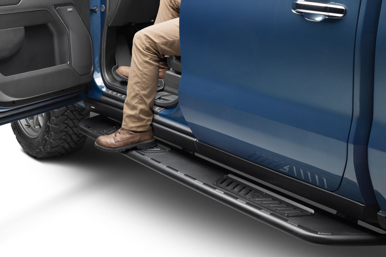 N-FAB NBC15T-TX ROAN RUNNING BOARD CAB LENGTH (2 STEPS PER SIDE) 2019 (NEW BODY STYLE)-2015-2020 CHEVROLET TAHOE|2015-2020 GMC YUKON TEXTURED BLACK