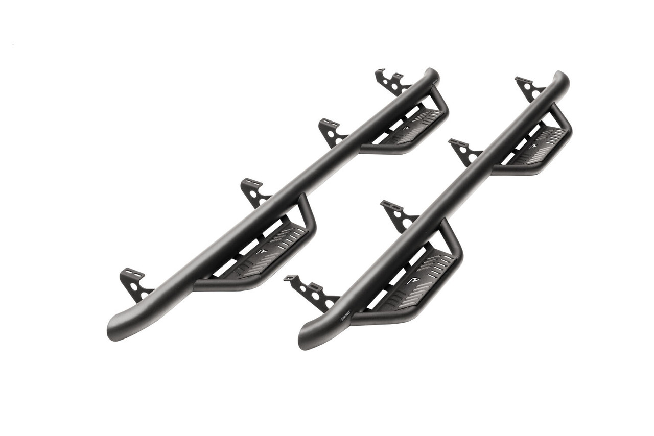 N-FAB HPT0777QC-TX PODIUM STEP LG CAB LENGTH (2 STEPS PER SIDE) 3 INCH MAIN TUBE DIAMETER 2007-2021 TOYOTA TUNDRA DOUBLE CAB TEXTURED BLACK