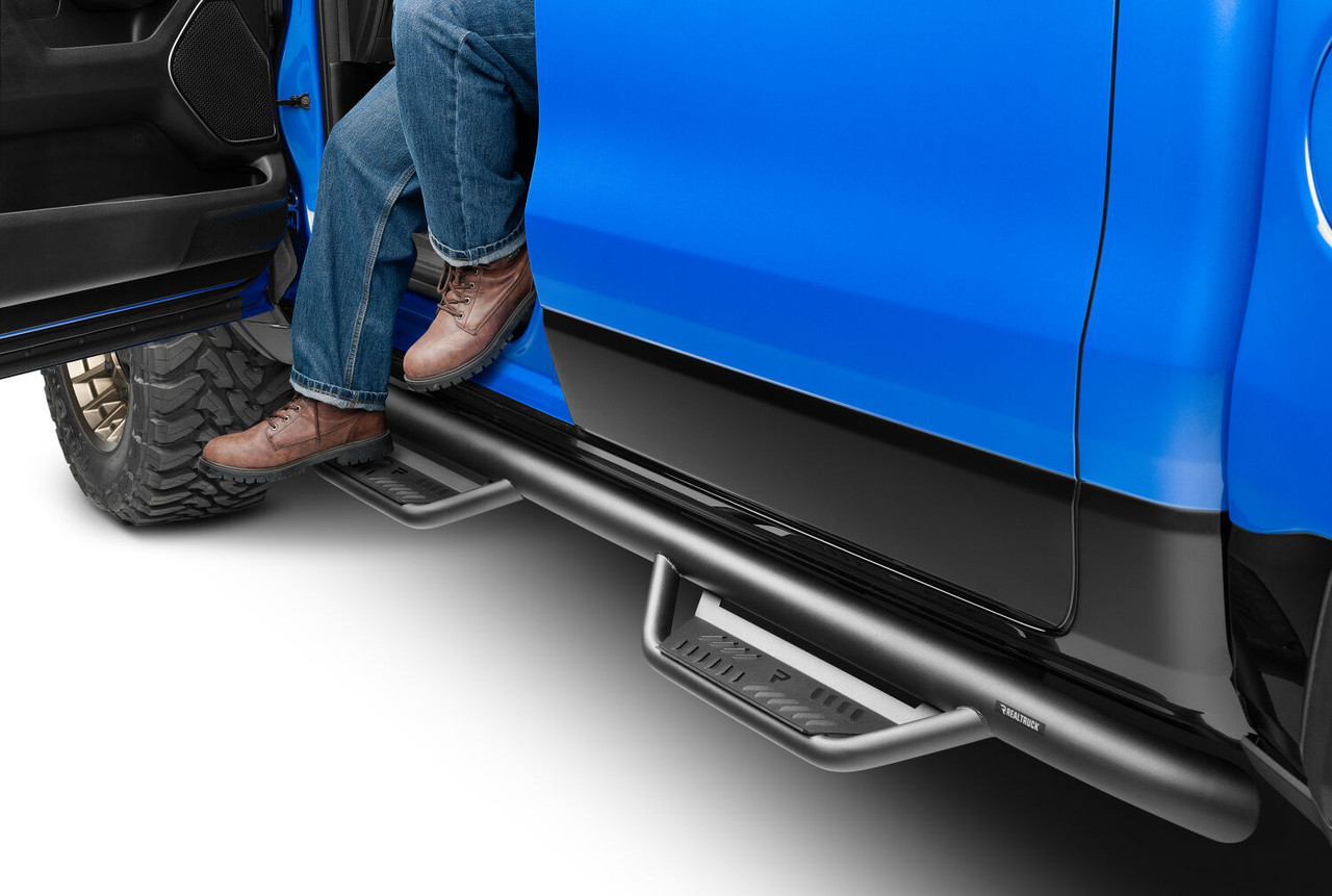N-FAB HPD1980CC-TX PODIUM STEP LG CAB LENGTH (2 STEPS PER SIDE) 3 INCH MAIN TUBE DIAMETER 2019-2025 (NEW BODY STYLE) RAM 1500 CREW CAB TEXTURED BLACK