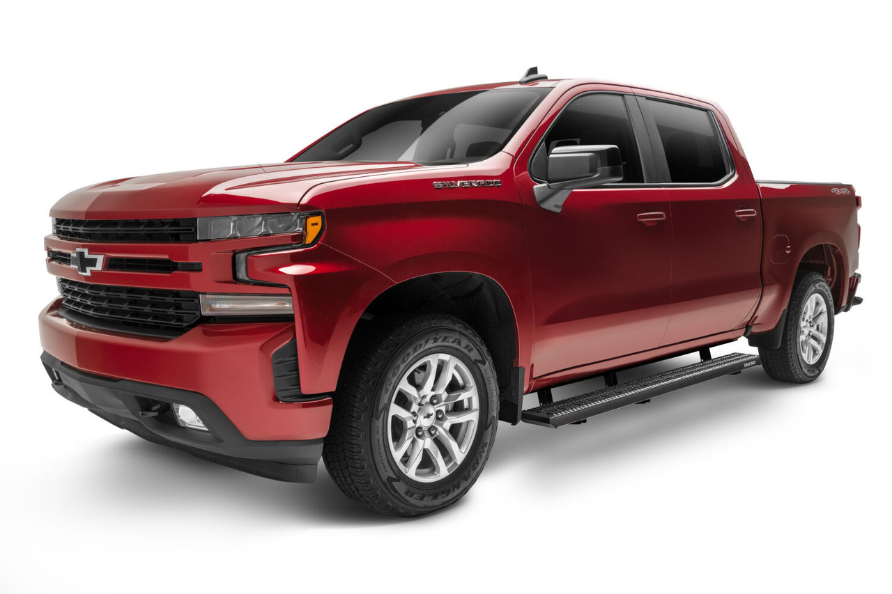 N-FAB GFC19CC-TX GROWLER STEP SYSTEM CAB LENGTH (1 STEP PER SIDE) 7 INCH BOARD 2019 (NEW BODY STYLE)-2025 CHEVY SILVERADO/GMC SIERRA 1500/2020-2025 2500 HD/3500 HD CREW CAB TEXTURED BLACK