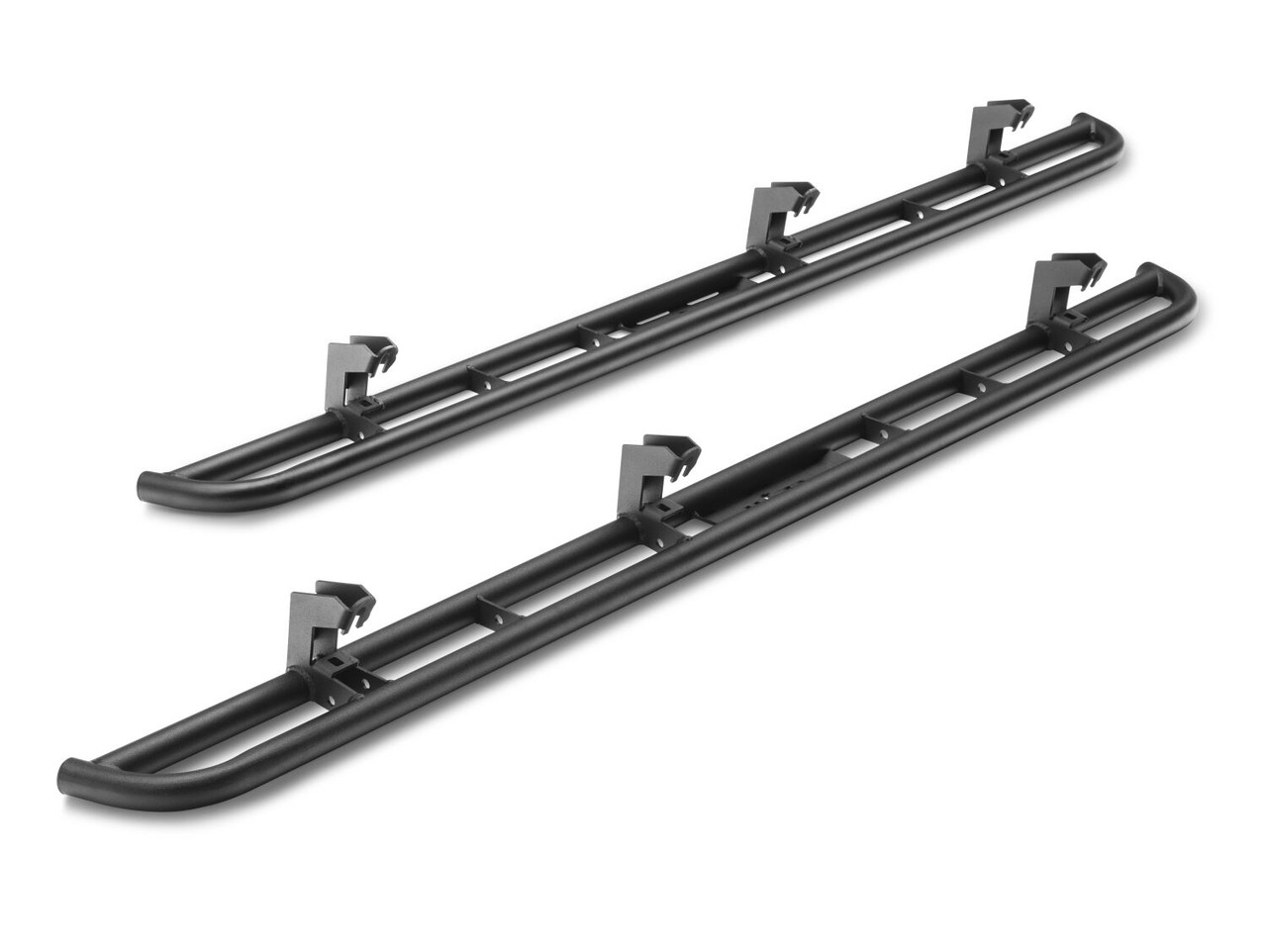 N-FAB G154RKRCC RKR ROCK RAILS CAB LENGTH (2 STEPS PER SIDE) 2015-2025 CHEVY COLORADO/GMC CANYON CREW CAB TEXTURED BLACK