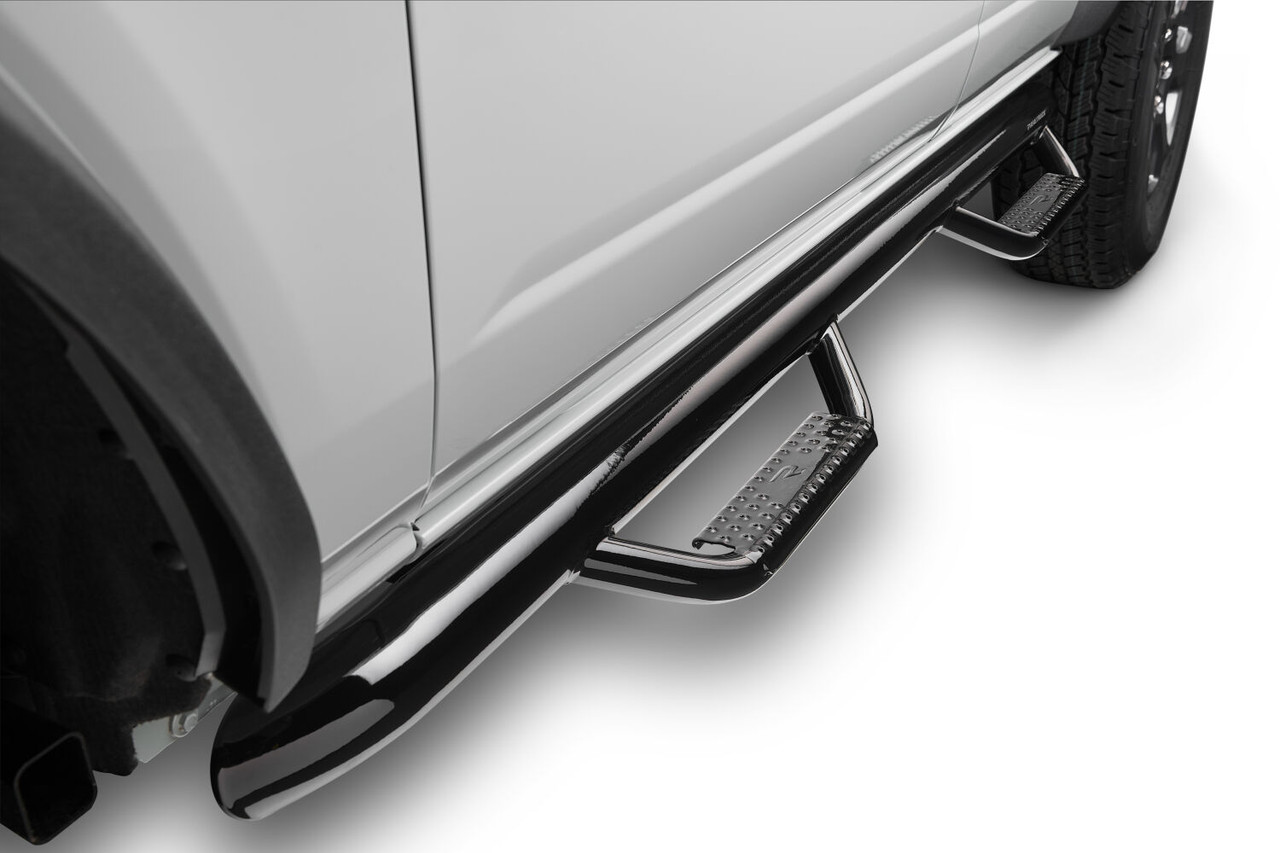 N-FAB F2172B NERF STEP BAR CAB LENGTH (2 STEPS PER SIDE) 21-25 FORD BRONCO 4 DR GLOSS BLACK