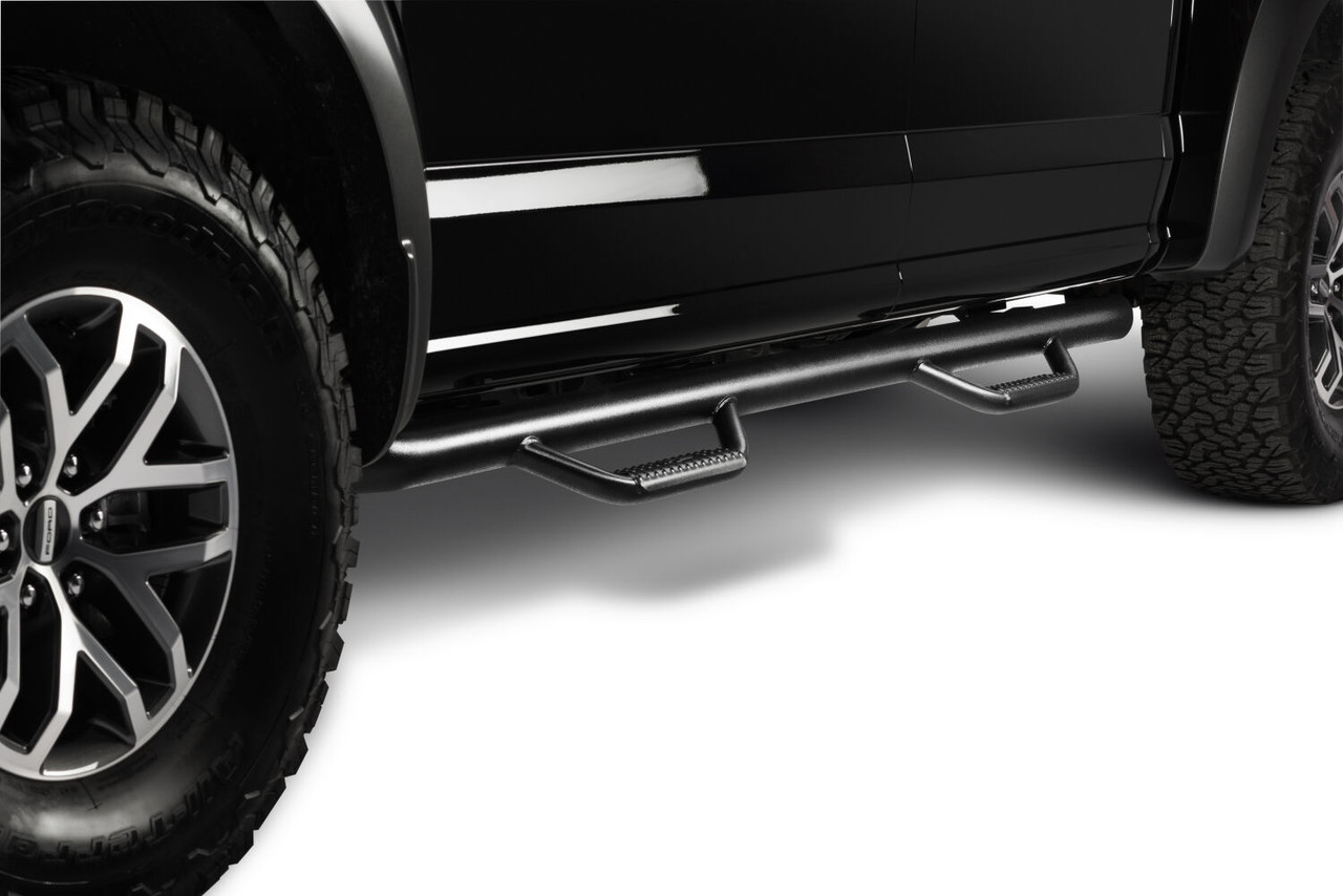 N-FAB F1785CC-TX NERF STEP BAR CAB LENGTH (2 STEPS PER SIDE) 2017-2026 FORD F-250/F-350/F-450 CREW CAB TEXTURED BLACK