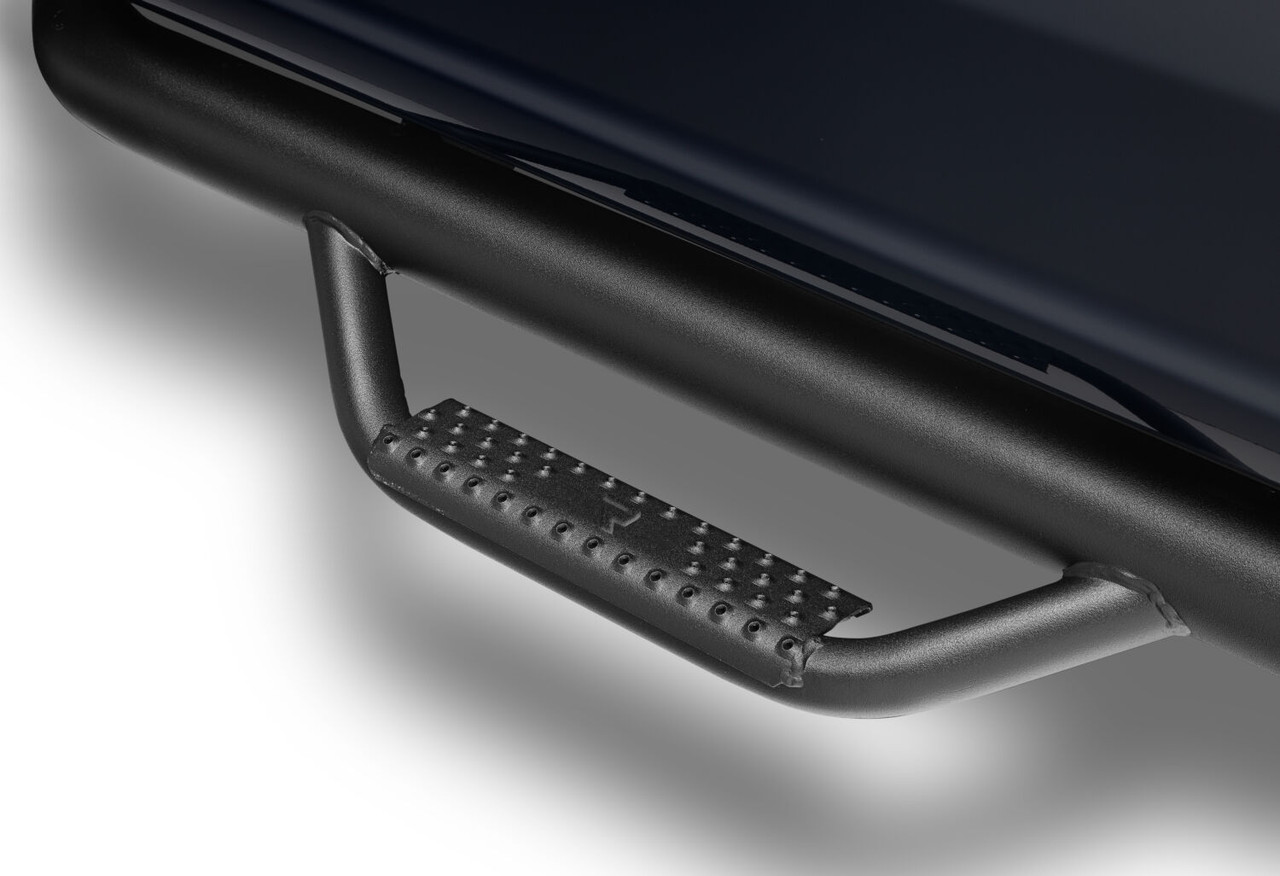 N-FAB F1596CC-6-TX NERF STEP BAR WHEEL-TO-WHEEL WITH BED ACCESS (3 STEPS PER SIDE) 3 INCH MAIN TUBE DIAMETER 2015-2025 FORD F-150 5 FOOT 7 INCH SUPERCREW TEXTURED BLACK