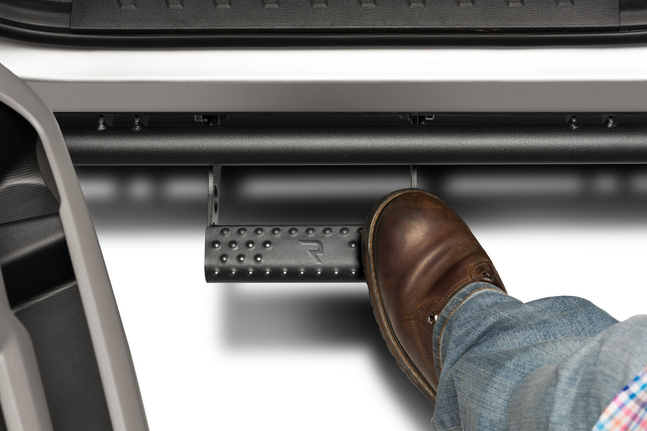 N-FAB F154RKRCCS4 RKR STEP SYSTEM CAB LENGTH (2 STEP MOUNTS/2 STEPS PER SIDE) 1.75 INCH RAILS 2015-2025 FORD F-150 SUPERCREW TEXTURED BLACK